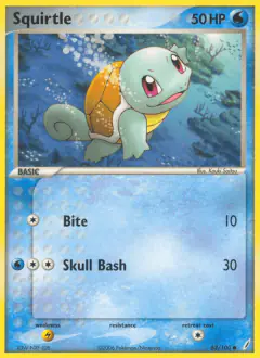 Squirtle Common card from Crystal Guardians