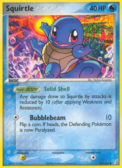 Squirtle Common card from Crystal Guardians