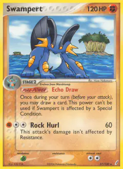 Swampert Rare card from Crystal Guardians