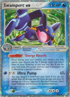 Swampert ex Rare Holo EX card from Crystal Guardians