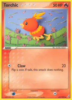 Torchic Common card from Crystal Guardians