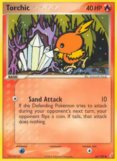 Torchic Common card from Crystal Guardians