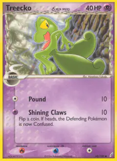 Treecko δ Common card from Crystal Guardians