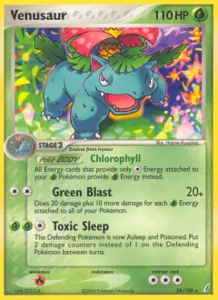 Venusaur Rare card from Crystal Guardians