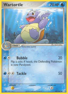 Wartortle Uncommon card from Crystal Guardians