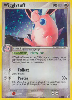 Wigglytuff Rare Holo card from Crystal Guardians