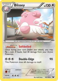 Blissey Rare Holo card from Dark Explorers