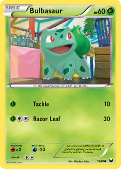 Bulbasaur Common card from Dark Explorers