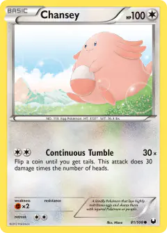 Chansey Common card from Dark Explorers