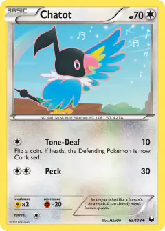 Chatot Uncommon card from Dark Explorers