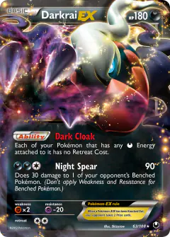 Darkrai-EX Rare Holo EX card from Dark Explorers