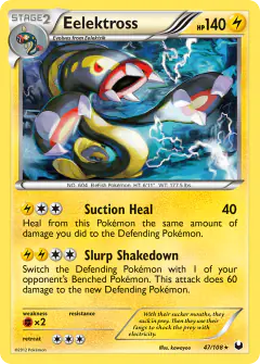 Eelektross Rare Holo card from Dark Explorers