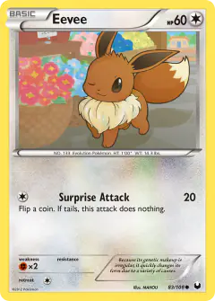 Eevee Common card from Dark Explorers