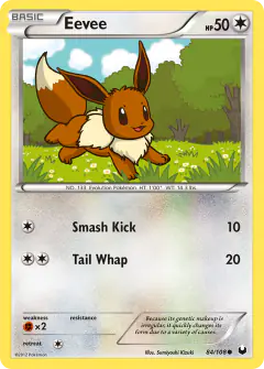 Eevee Common card from Dark Explorers