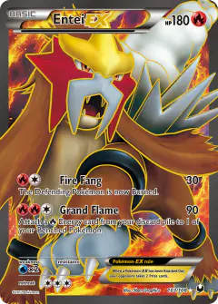Entei-EX Rare Ultra card from Dark Explorers