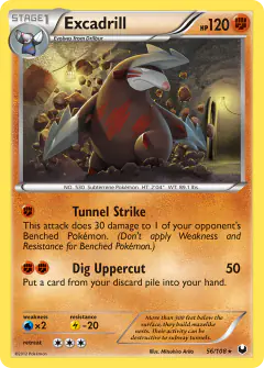 Excadrill Rare card from Dark Explorers
