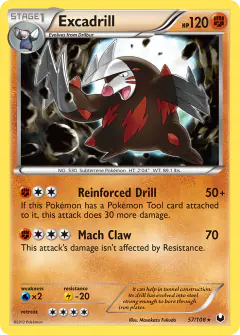 Excadrill Rare card from Dark Explorers
