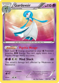Gardevoir Rare Secret card from Dark Explorers