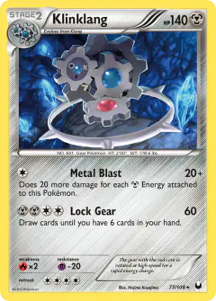 Klinklang Rare Holo card from Dark Explorers