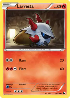 Larvesta Common card from Dark Explorers