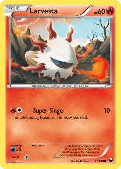 Larvesta Common card from Dark Explorers