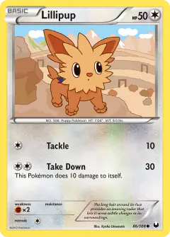 Lillipup Common card from Dark Explorers