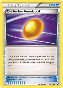 Old Amber Aerodactyl Uncommon card from Dark Explorers