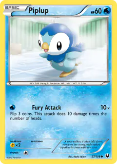 Piplup Common card from Dark Explorers