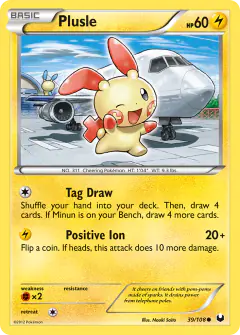 Plusle Common card from Dark Explorers