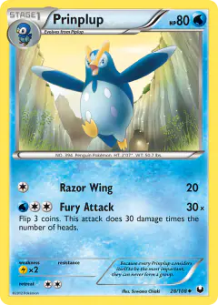 Prinplup Uncommon card from Dark Explorers