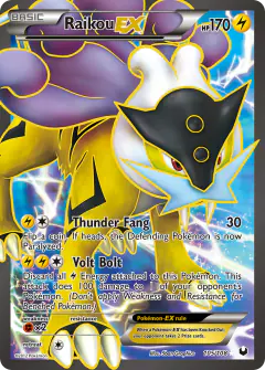 Raikou-EX Rare Ultra card from Dark Explorers