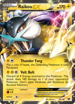Raikou-EX Rare Holo EX card from Dark Explorers