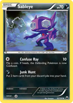 Sableye Uncommon card from Dark Explorers