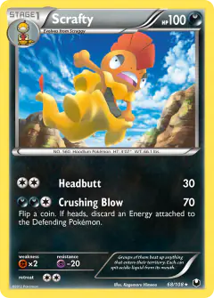 Scrafty Rare card from Dark Explorers