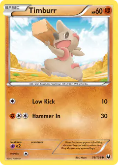 Timburr Common card from Dark Explorers