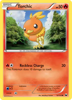 Torchic Common card from Dark Explorers
