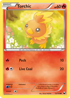 Torchic Common card from Dark Explorers