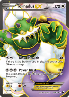 Tornadus-EX Rare Ultra card from Dark Explorers