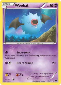 Woobat Common card from Dark Explorers
