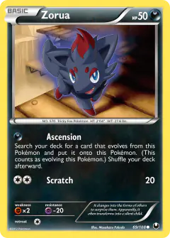 Zorua Common card from Dark Explorers