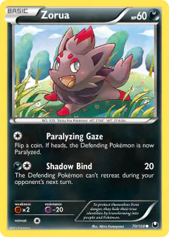 Zorua Common card from Dark Explorers