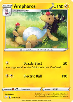 Ampharos Rare card from Darkness Ablaze