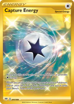 Capture Energy Rare Secret card from Darkness Ablaze
