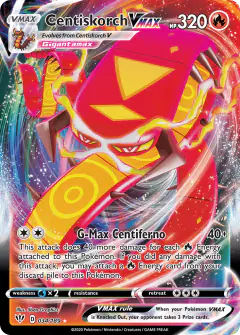 Centiskorch VMAX Rare Holo VMAX card from Darkness Ablaze