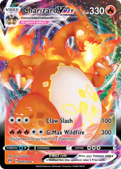 Charizard VMAX Rare Holo VMAX card from Darkness Ablaze