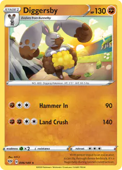 Diggersby Rare card from Darkness Ablaze