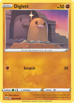 Diglett Common card from Darkness Ablaze
