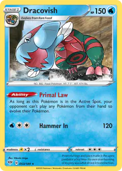 Dracovish Rare Holo card from Darkness Ablaze