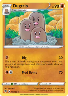 Dugtrio Uncommon card from Darkness Ablaze