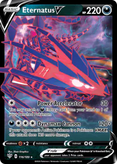 Eternatus V Rare Holo V card from Darkness Ablaze